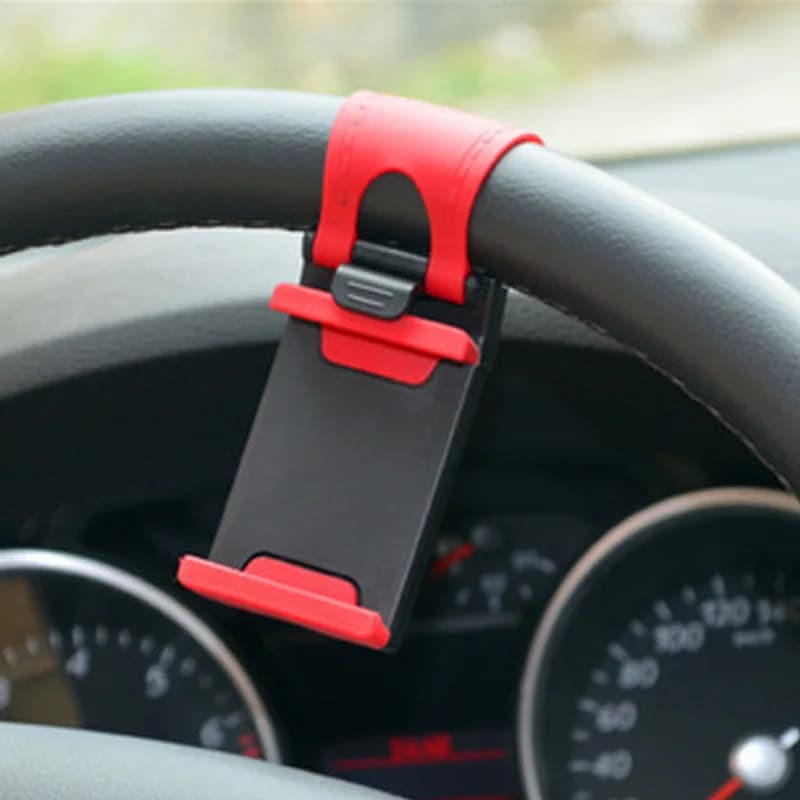 Supporto per telefono al volante a mani libere – Supporto per telefono per auto con clip a installazione rapida