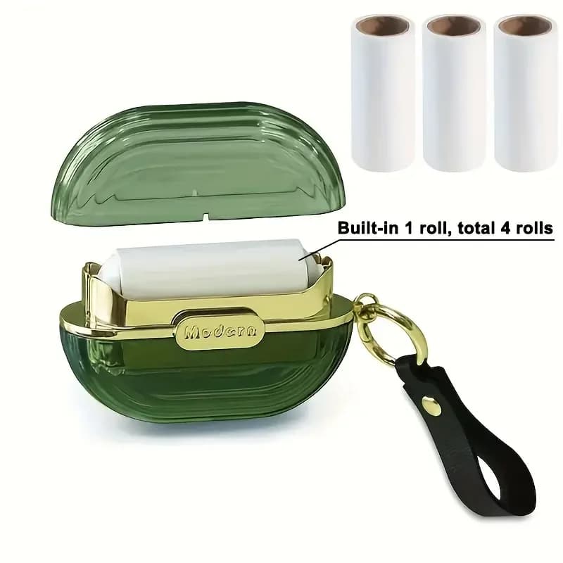 Two-in-One Portable Animal Hair and Dust Removal Clothing Sticky Brush, Compact Design, Suitable for Travel and Household Dust R