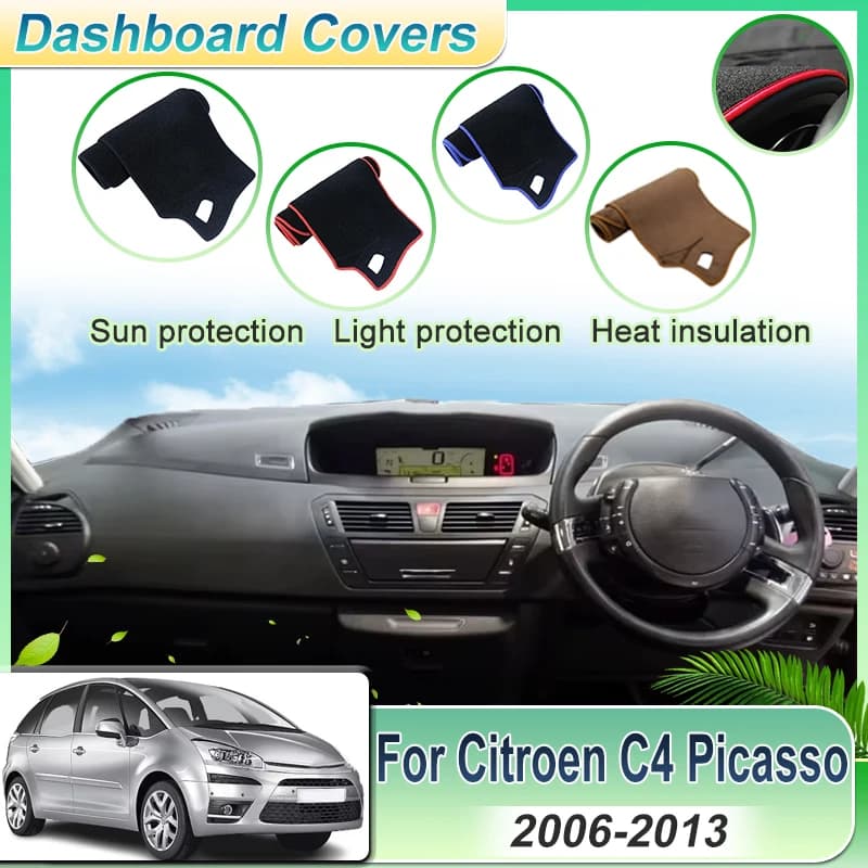 Car Dashboard Cover for Citroen Grand C4 Picasso SpaceTourer 2006 ~ 2013 Dash Zerbino Parasol Protective Car Accessories