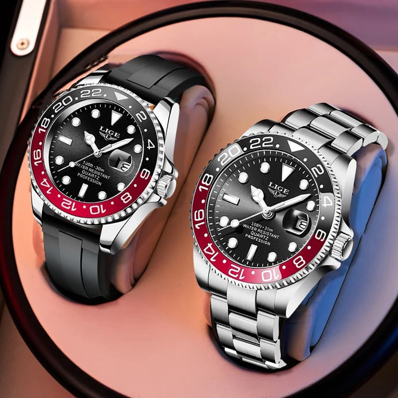 LIGE Fashion Quartz Watch for Men Date Watch Sports Waterproof Watches Men Luminous Wrist Watch Luxury Masculine Relogio + Box