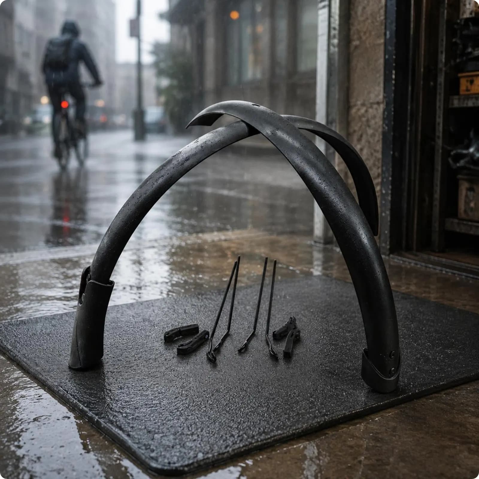 451 Wheel Mudguard Set Rust-Resistant Aluminum Bike Mudguard Lightweight Full Coverage for Road Riding