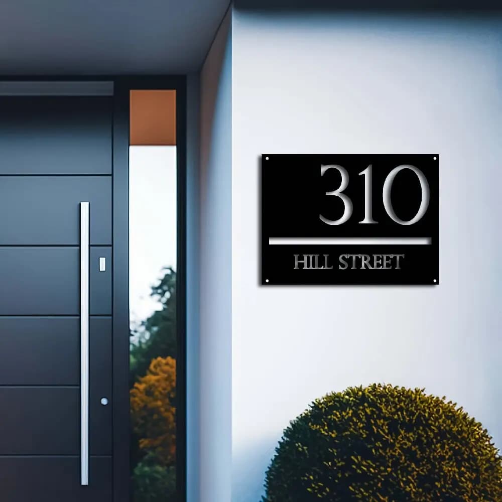 Targa in Metallo Nero Personalizzata, Decorazione da Parete per Casa, Pendente per Porta, Soggiorno, Feste, Vacanze, Ornamenti Artistici