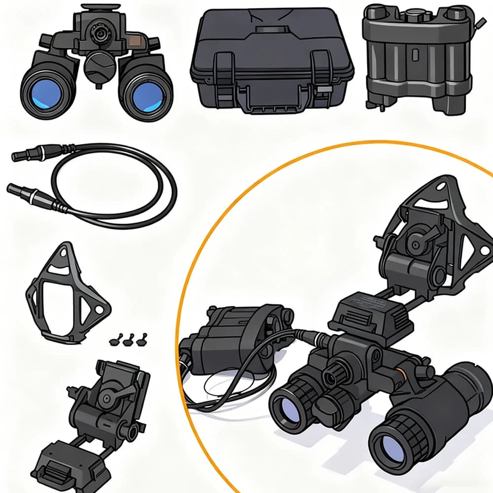 Modello di Visore Notturno Tattico PVS31 per Casco Airsoft, Senza Funzione, Binocolo per Visione Notturna con Scatola di Conservazione, Attrezzatura CS