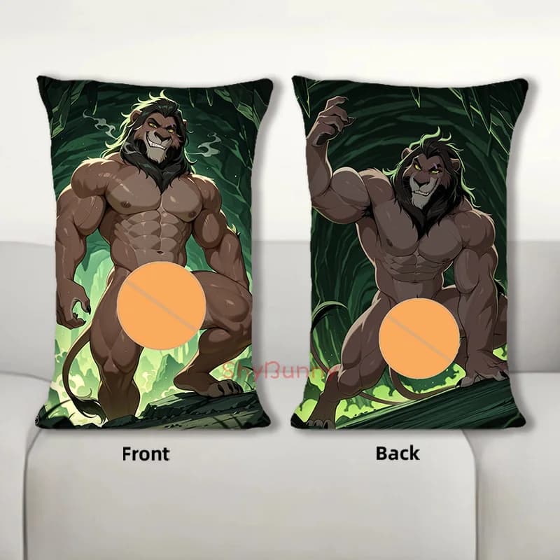 Dakimakura Anime Lion Sca Federa per cuscino per il corpo Cuscino per divano Federa per cuscino con stampa fronte-retro 40X60 cm