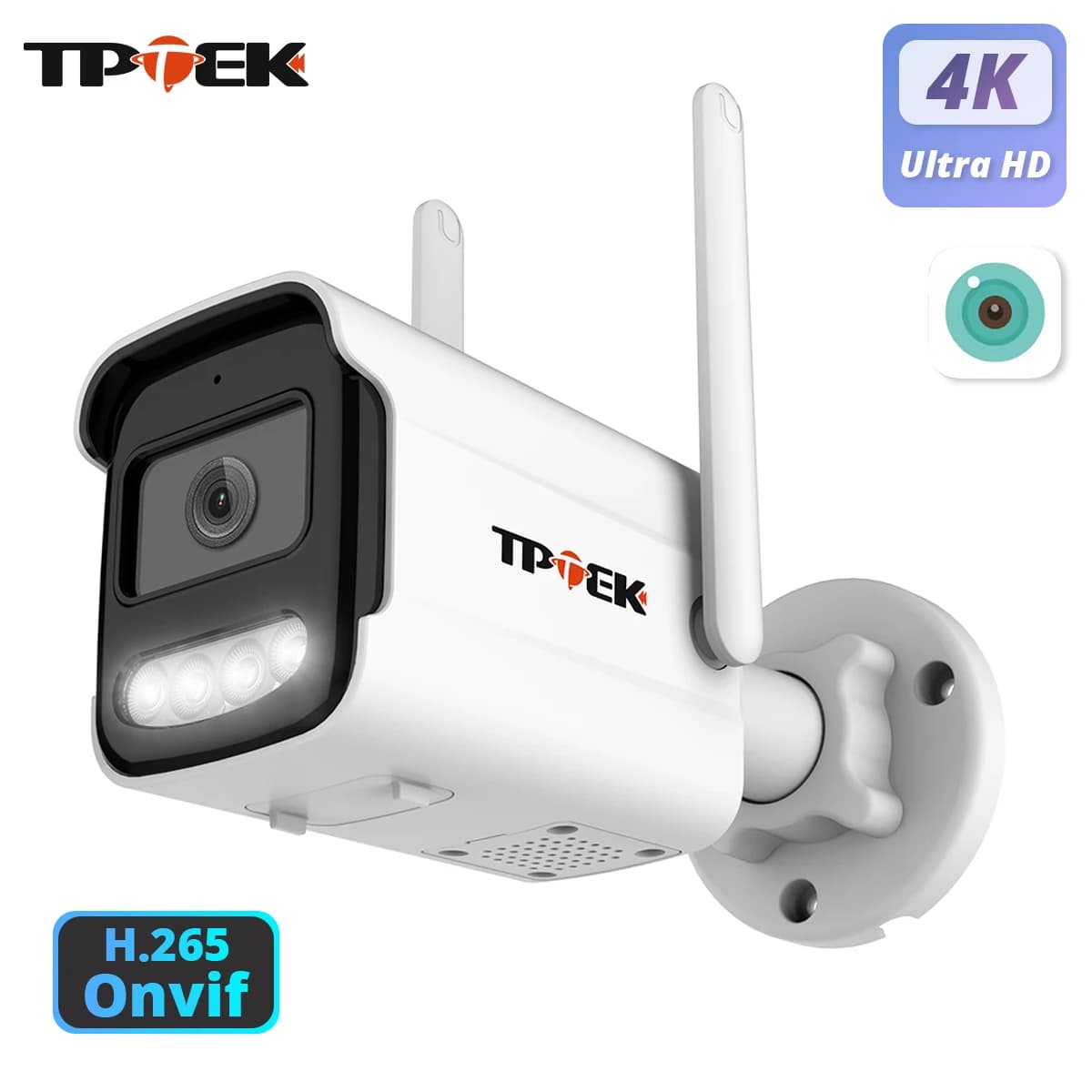 8MP 4K H.265 H.265 IP camera human color vision CCTV Bullet security camera for smart home surveillance Video iCSee Cam