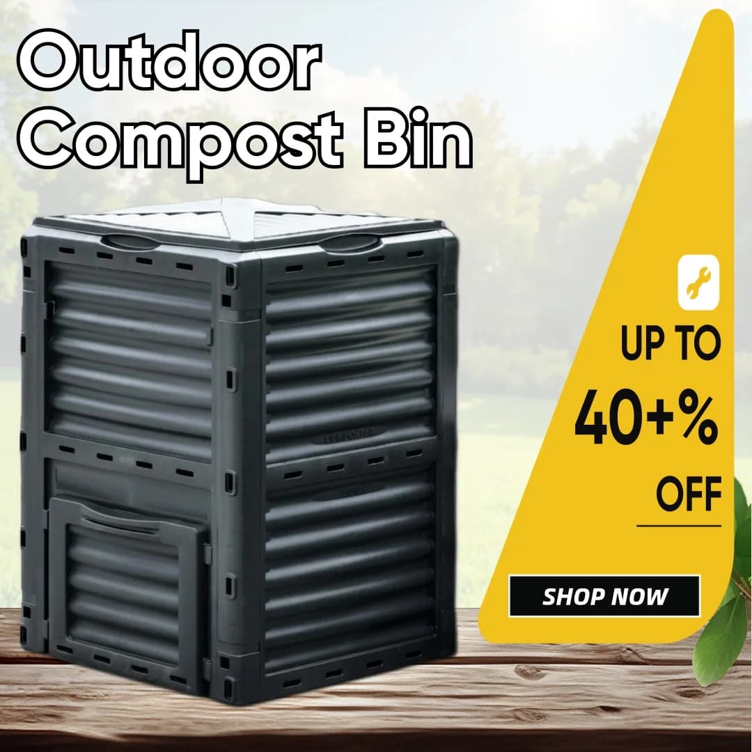 300L Compost Bin Bottomless Aerobic Compost Bin Yard Gear Large Capacity Weather Resistant for Homeowners