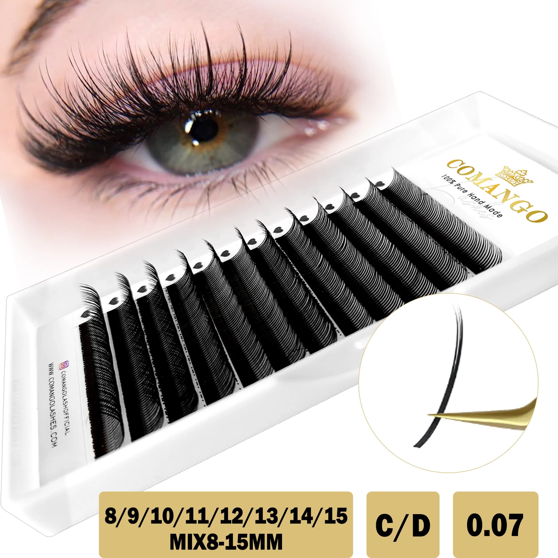 CoMango wispy sense super morbido 5d flora fata ciglia estensione naturale trucco coreano ciglia finte seta visone cluster ciglia