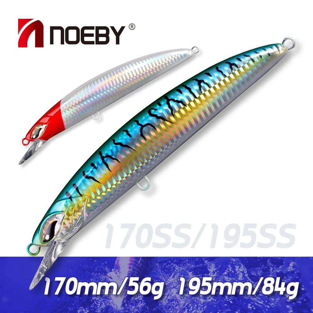 NOEBY Minnow Richiamo di Pesca 170mm 56g 195mm 84g Affondamento Wobblers Jerkbait Grande Gioco Esca Dura Artificiale per esche da pesca al tonno marino