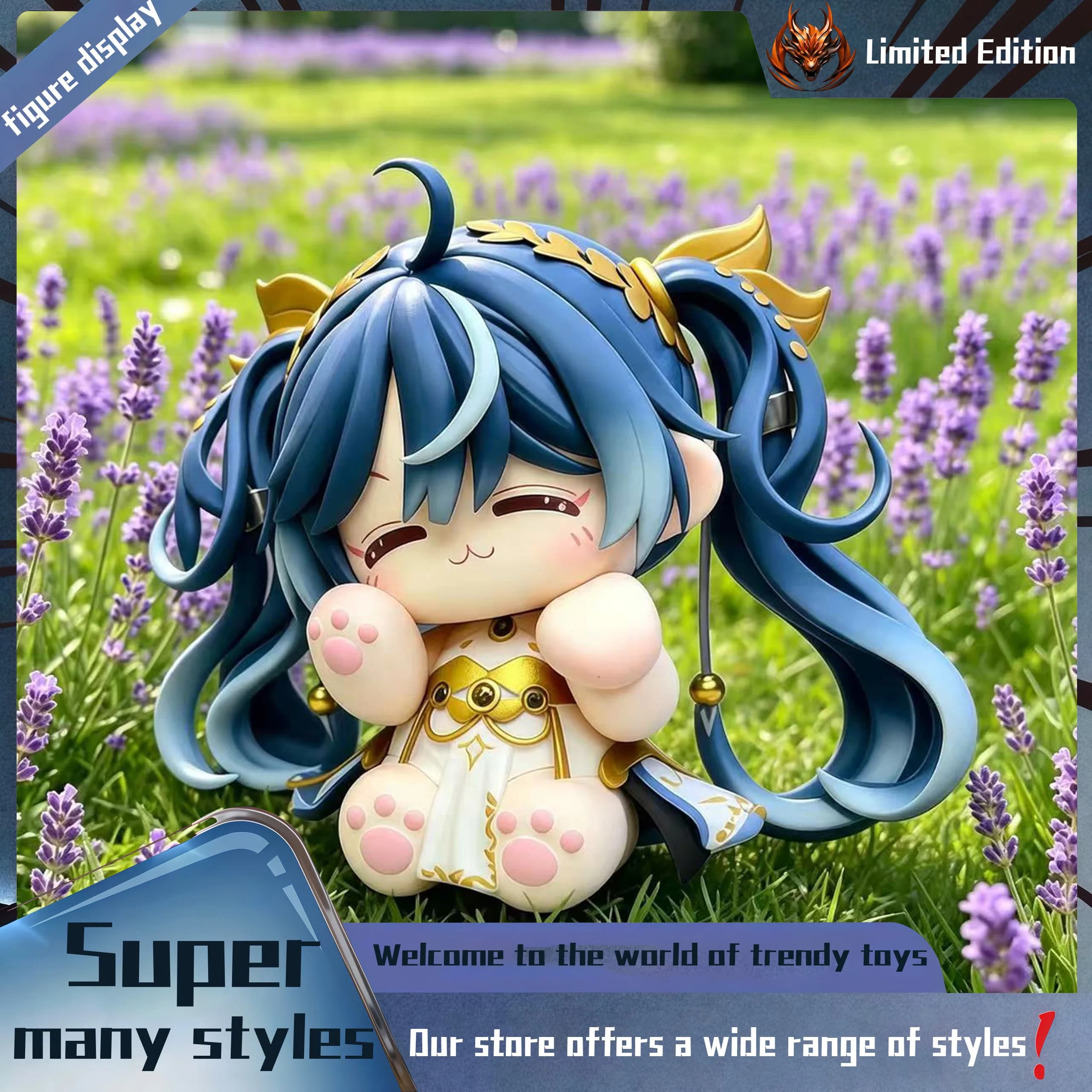 Yuno the Cat Peripheral Figurine Model Table Decoration, Birthday Gift, Trendy Toy Scene Decoration, Car Decoration