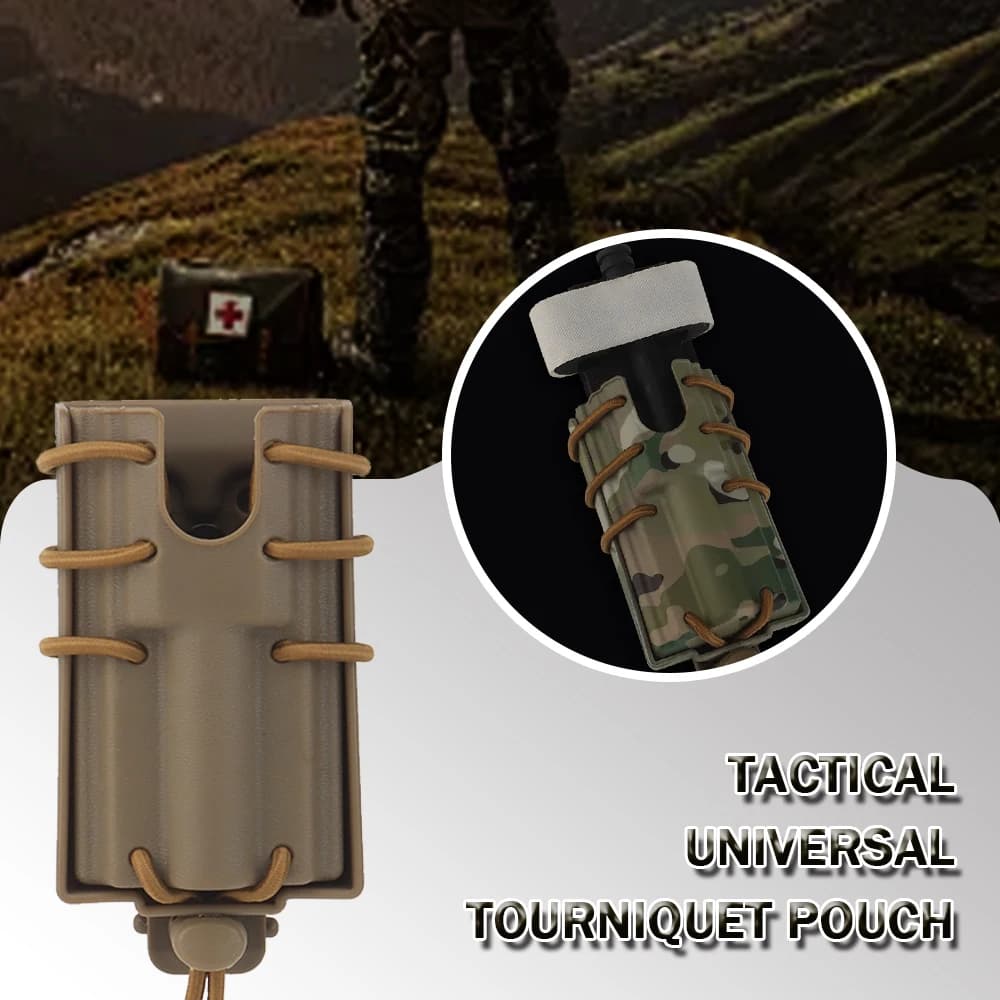 Scatola per laccio emostatico rapido tattico Molle Supporto per TQ medico Borsa per cintura a sgancio rapido Accessori per cintura per gilet softair da caccia all'apertoT