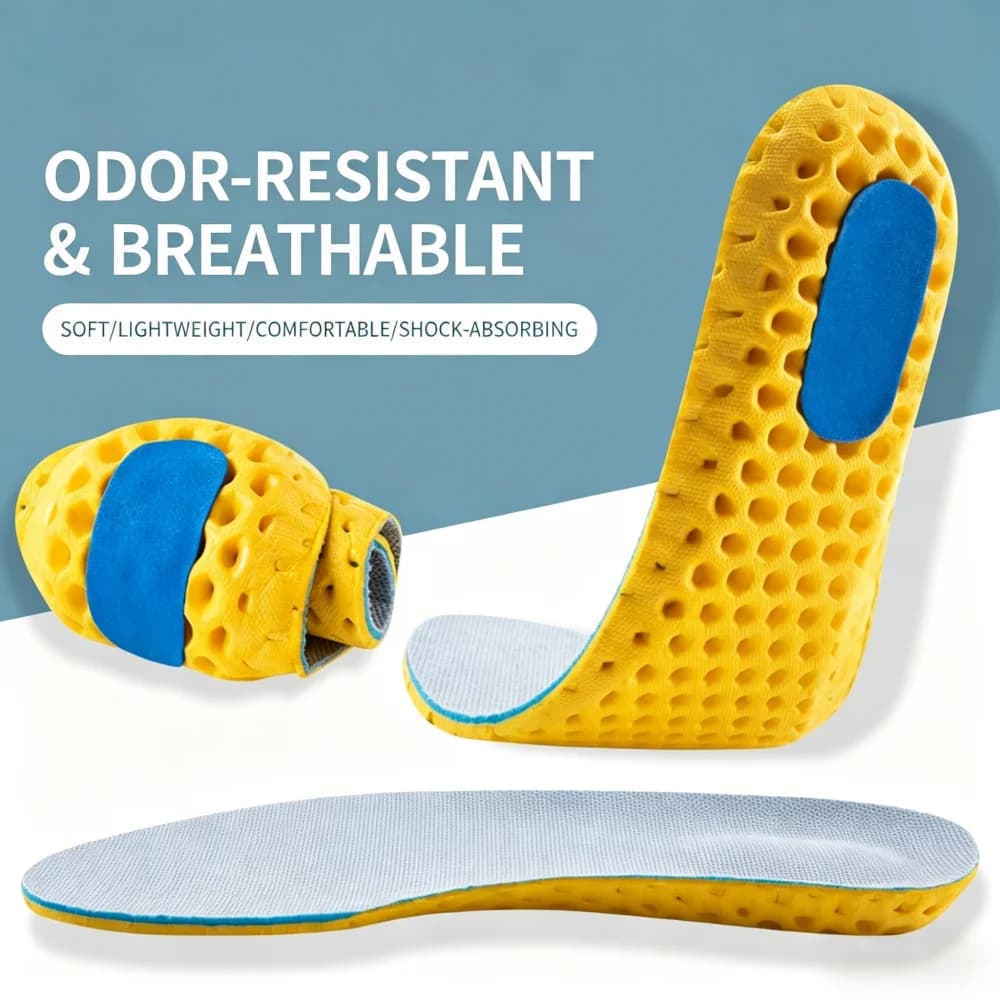 Solette in memory foam per scarpe, suola in rete, deodoranti, traspiranti, ammortizzanti, solette da corsa per piedi, uomo donna, solette ortopediche