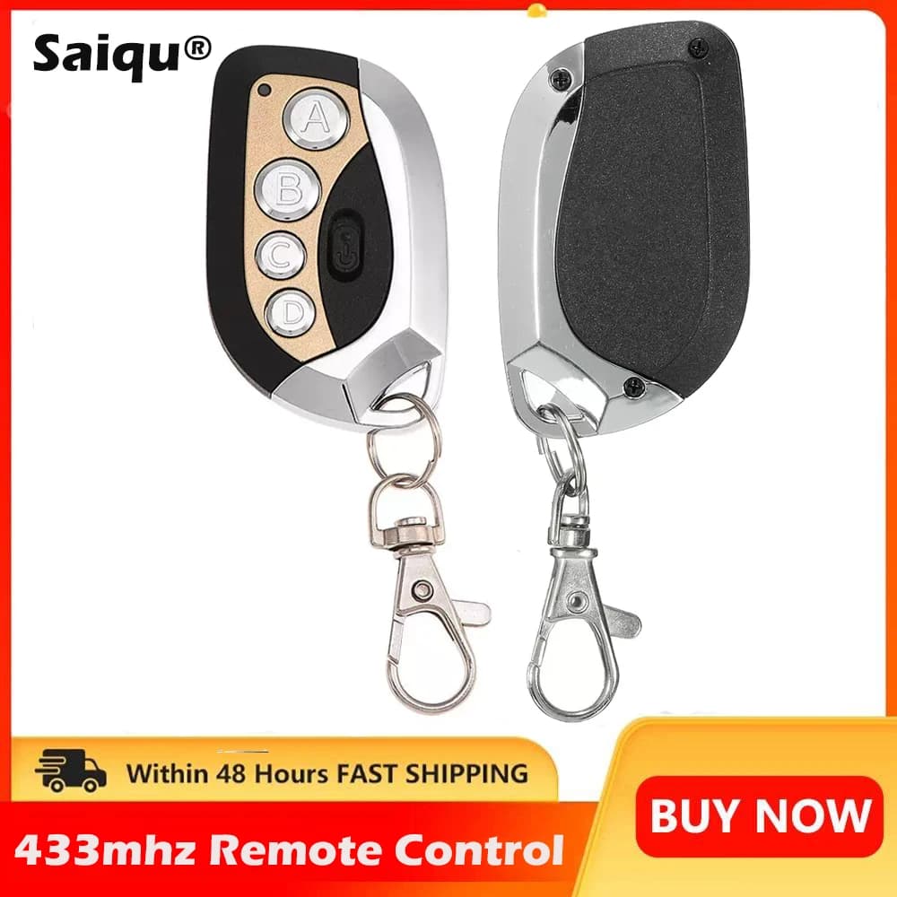 Universal Garage Control 433 Mhz 4 Buttons Wireless Clone Switch Cloning Copy Electric Gate Control