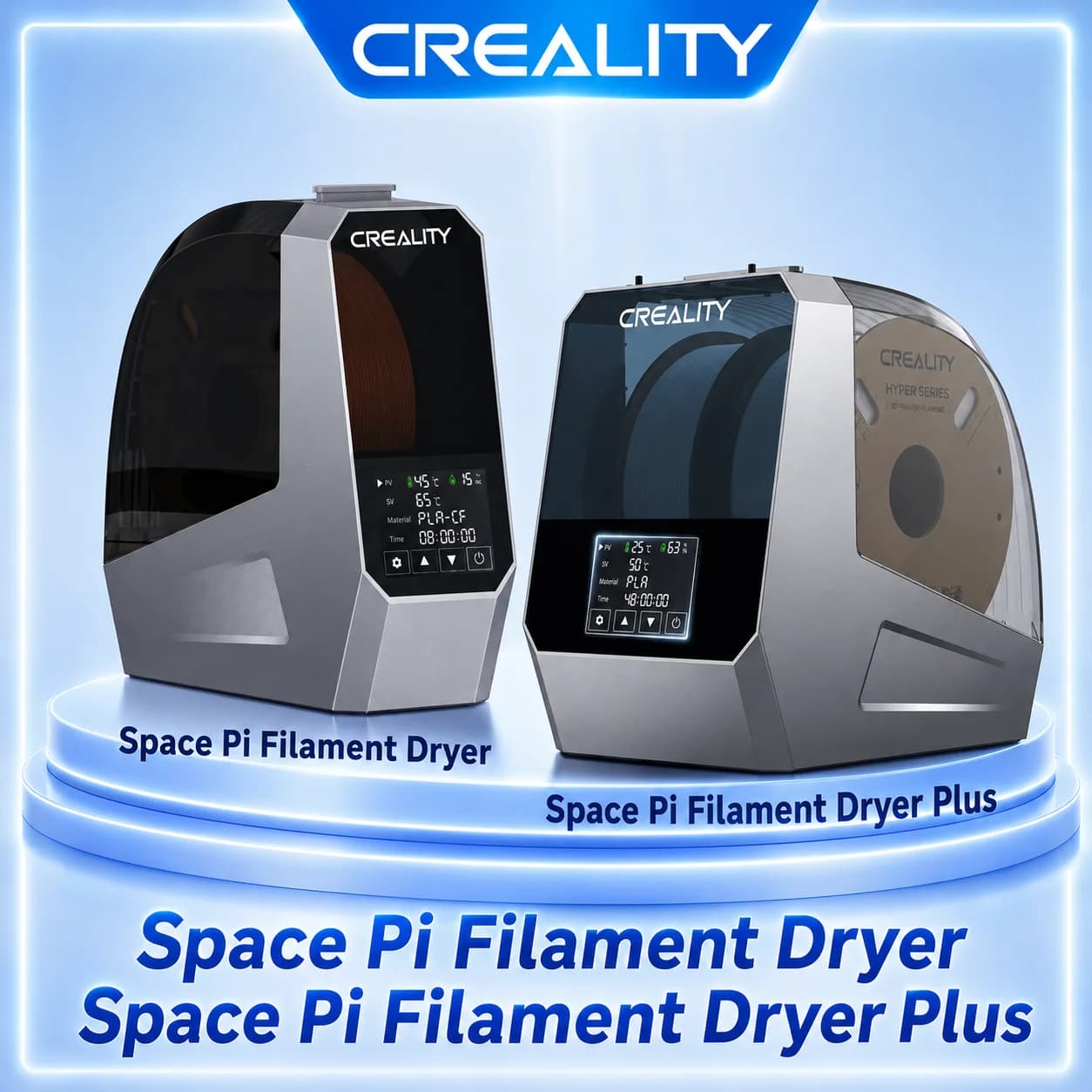 CREALITY Official Space Pi Hair Dryer 3D Printer Filament Box 360 ° Heating Fast PTC Compatible with Filaments PLA PETG ABS TPU PA from 1,75/2,85mm