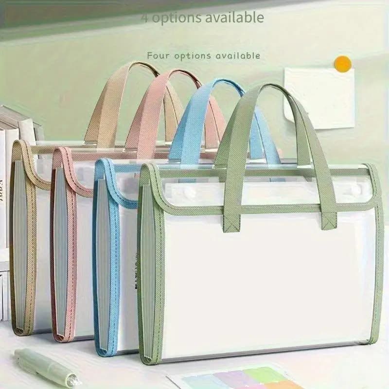 Questa cartella portatile espandibile a forma di organo ha 13 tasche, contenitori per documenti e è adatta per l'uso in scuole e uffici.