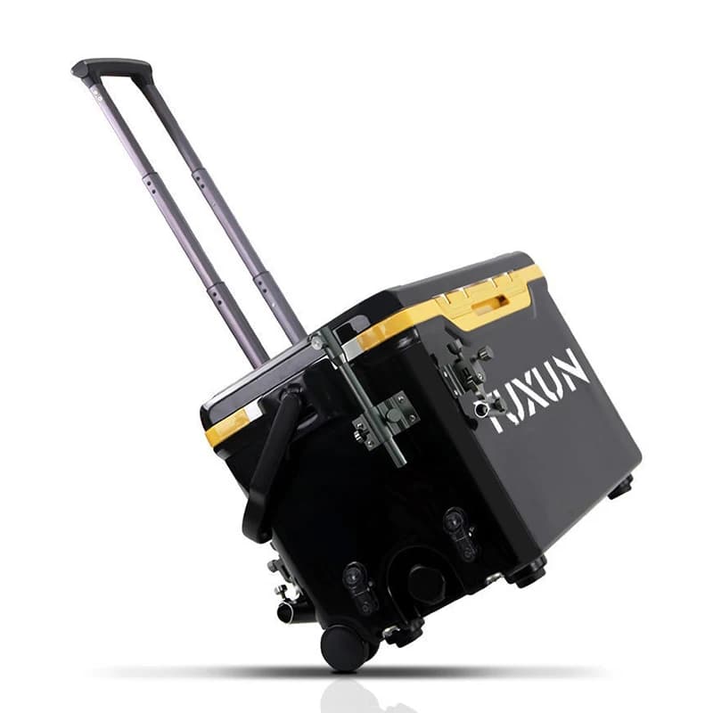40 Liter multifunctional fishing gear box Set of equipment for storing the bucket Fishing box with lifting legs and trolley with wheels