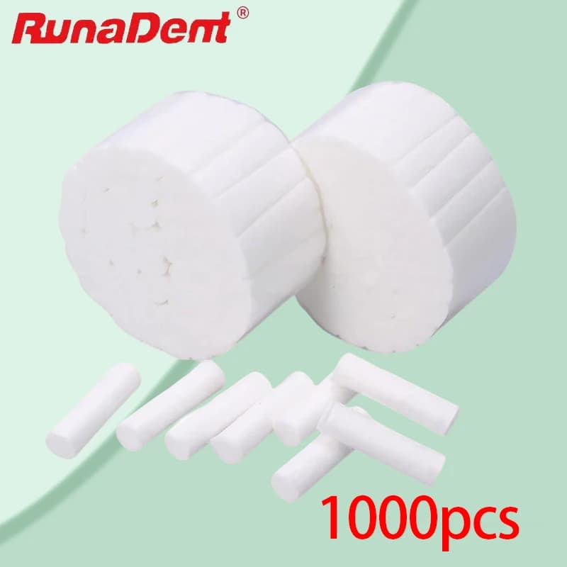 1000 pcs High Absorbency Dental Cotton Rolls, Pure Cotton Rolls for Dentral Surgery, Oral Care and Whitening Tooths