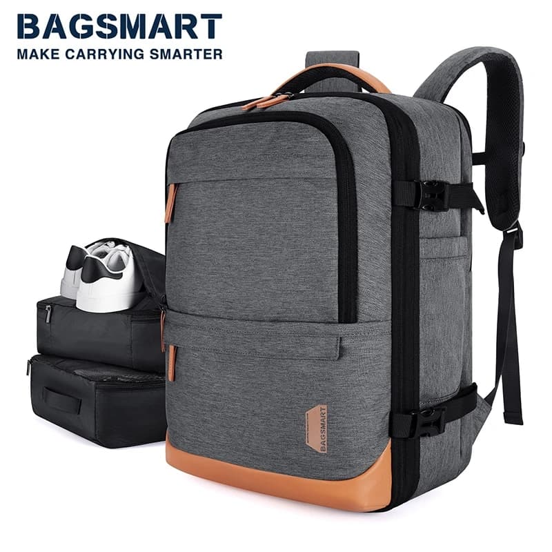 BAGSMART 40L zaino da viaggio borsa per Laptop espandibile borsa da lavoro multifunzionale impermeabile per scuola borse da viaggio valigie da viaggio