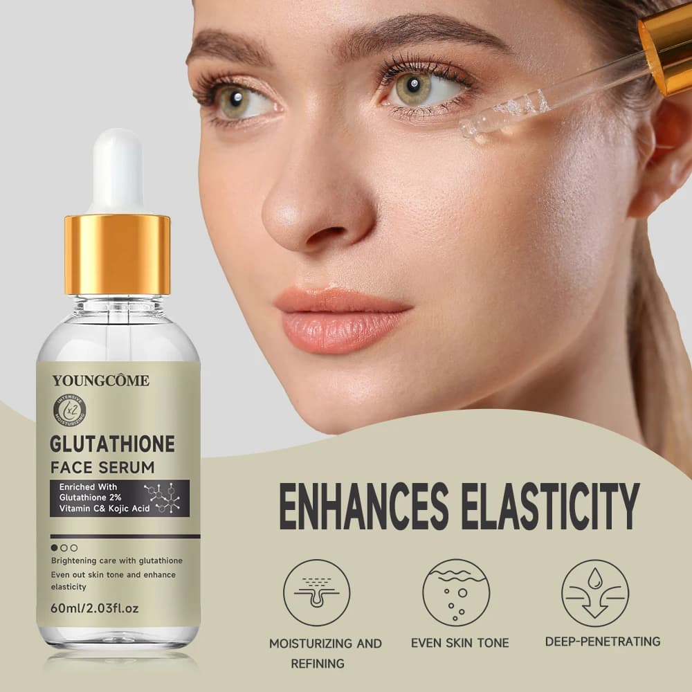 Siero al glutatione per il viso per schiarire la pelle, correttore per macchie scure Pelle sensibile Rigenerante delle cellule Lifting Cura della pelle 40ml/60ml
