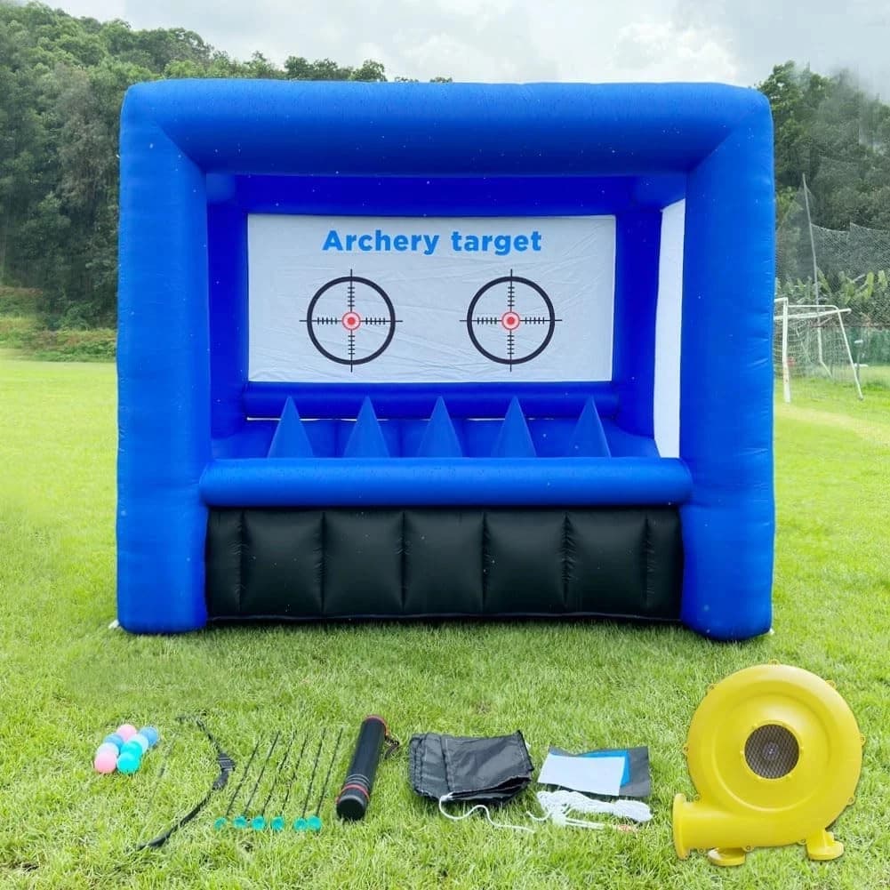 Gioco di carnevale Galleria di tiro gonfiabile Interattivo Salva tiro con l'arco gonfiabile Gioco sportivo per bambini Divertimento all'aria aperta per adulti