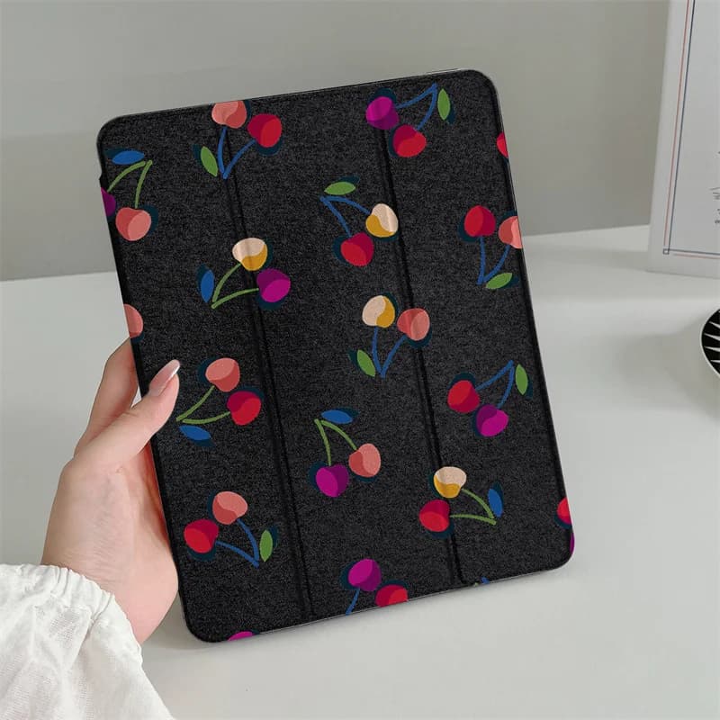 Custodia Tulip Flower per iPad 10 Pro 11 pollici 2024 Air 2025 iPad Air 5/4 10.9 10.2 9.7 pollici Air3 10.5 mini 6/5 Cover con portapenne