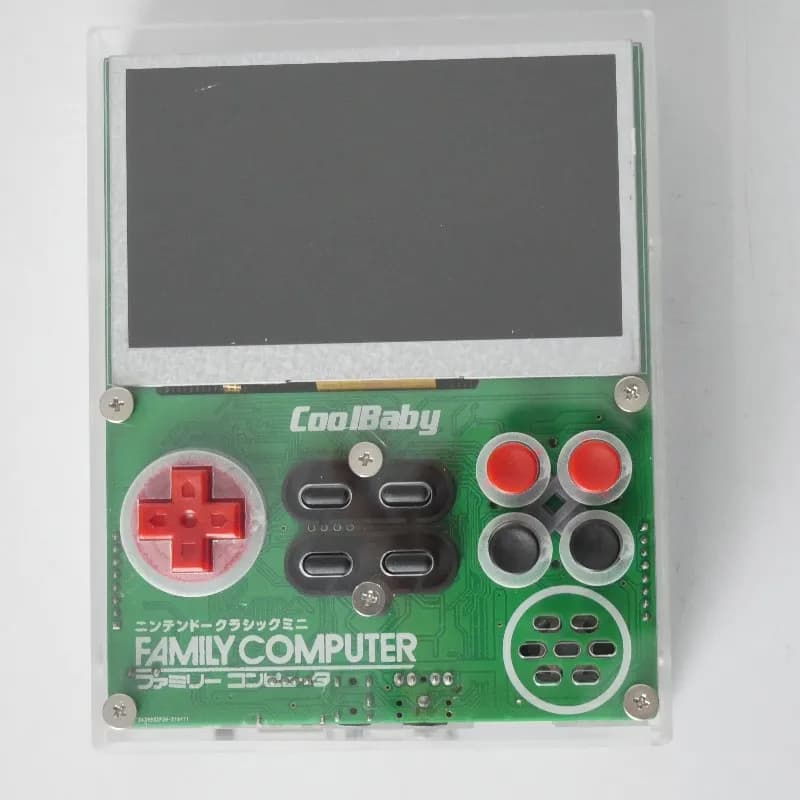 Coolbaby X7 Retro FC Pocket Console portatile per videogiochi portatile a 8bit con cartuccia da Solt a Inset 60 Pin AV Out 3.5 pollici