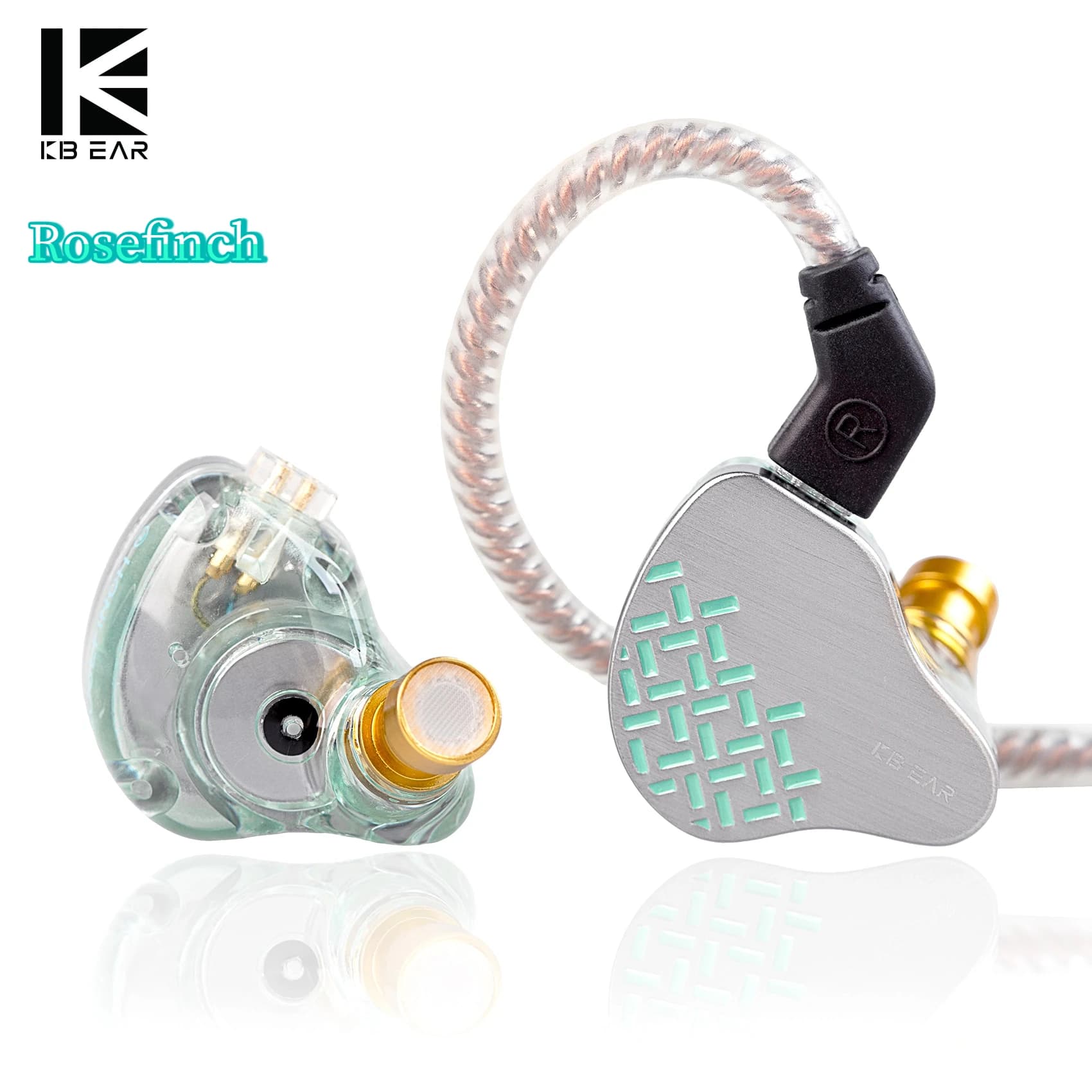 KBEAR Rosefinch Dynamic Hifi Wired Headphones Noise Cancellation In Ear Monitor Headphones with 10 mm biological diaphragm IEMS KZ
