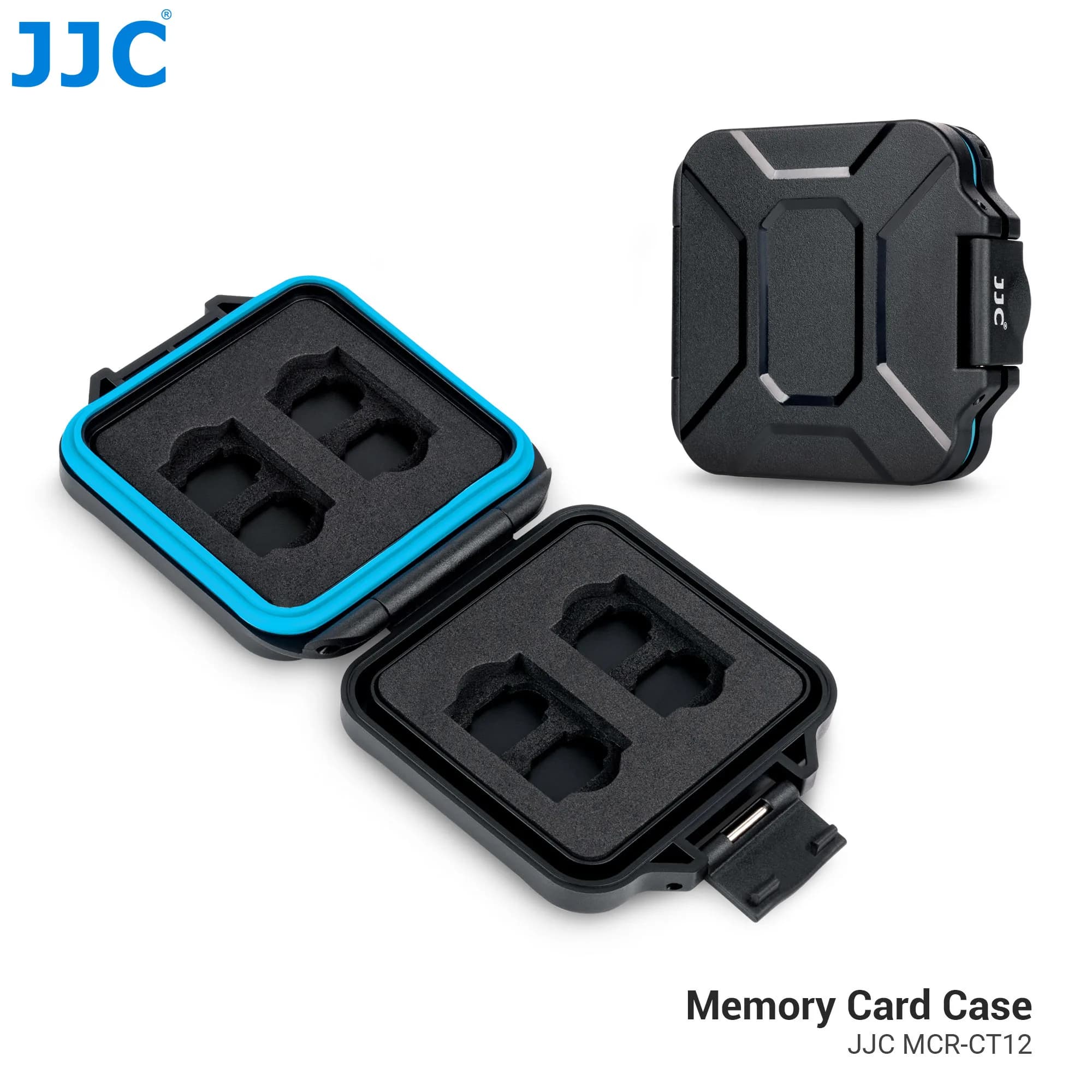 JJC Porta carte portatile CFexpress tipo A Porta carte Micro SD resistente all'acqua per 4 carte CFexpress tipo A 8 Micro SD