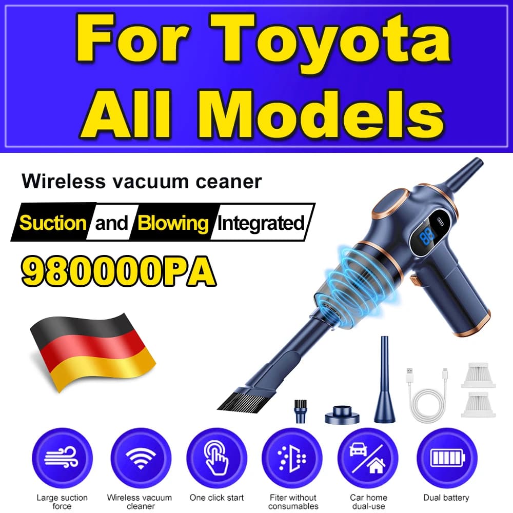 Aspirapolvere per auto Mini aspirapolvere potente senza fili portatile portatile senza fili pulizia super forte per Toyota tutti i modelli