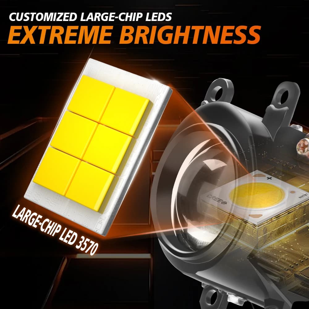 Lente per proiettore fendinebbia BI-LED da 2 pollici Mini fendinebbia per Toyota Yaris 2020-2021