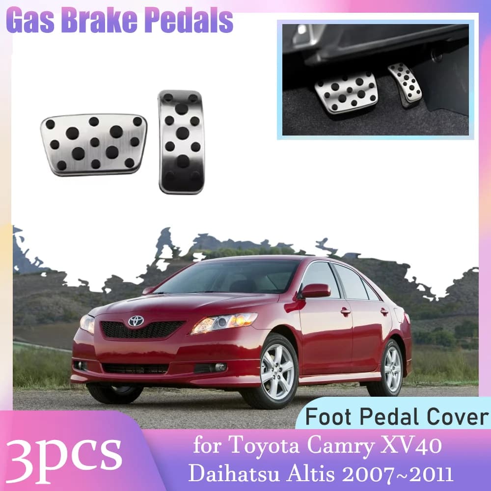 Auto Gas Pedali Freno per Toyota Camry XV40 Daihatsu Altis 2007 ~ 2011 Nessuna Perforazione Antiscivolo In Lega Poggiapiedi Parte di Copertura Accessorie
