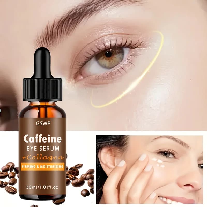 GSWP Caffeine Eye Lift Serum, arricchito con collagene, fornisce idratazione profonda, solleva il contorno occhi. 30ml/60ml/90ml