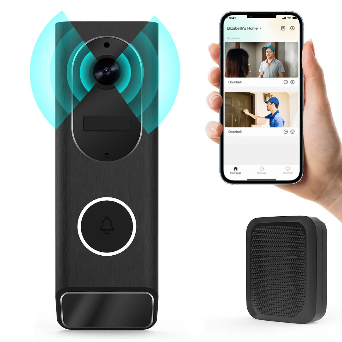 S7 1080P Wireless Video campanello telecamera WiFi Smart Door Bell IP66 Smart Home Security Motion Detect Night Vision Intercom Bell