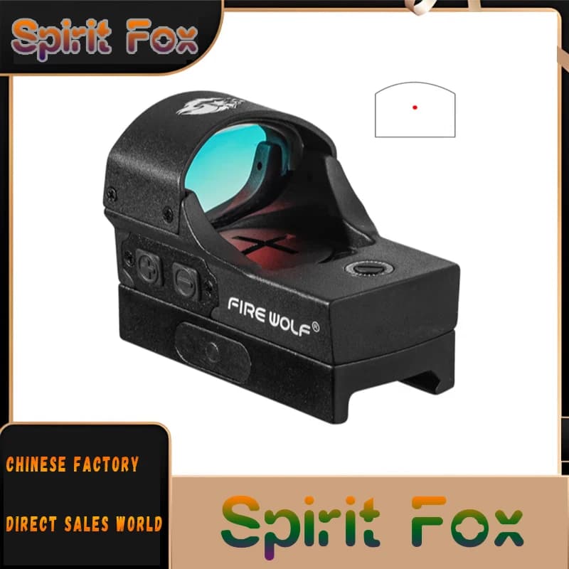 Cannocchiale Spirit FOX F600 Fat Head con Punto Rosso, Slot per Scheda 20mm, Ampia Visuale HD, Pellicola Rossa Interna, per Uso Esterno
