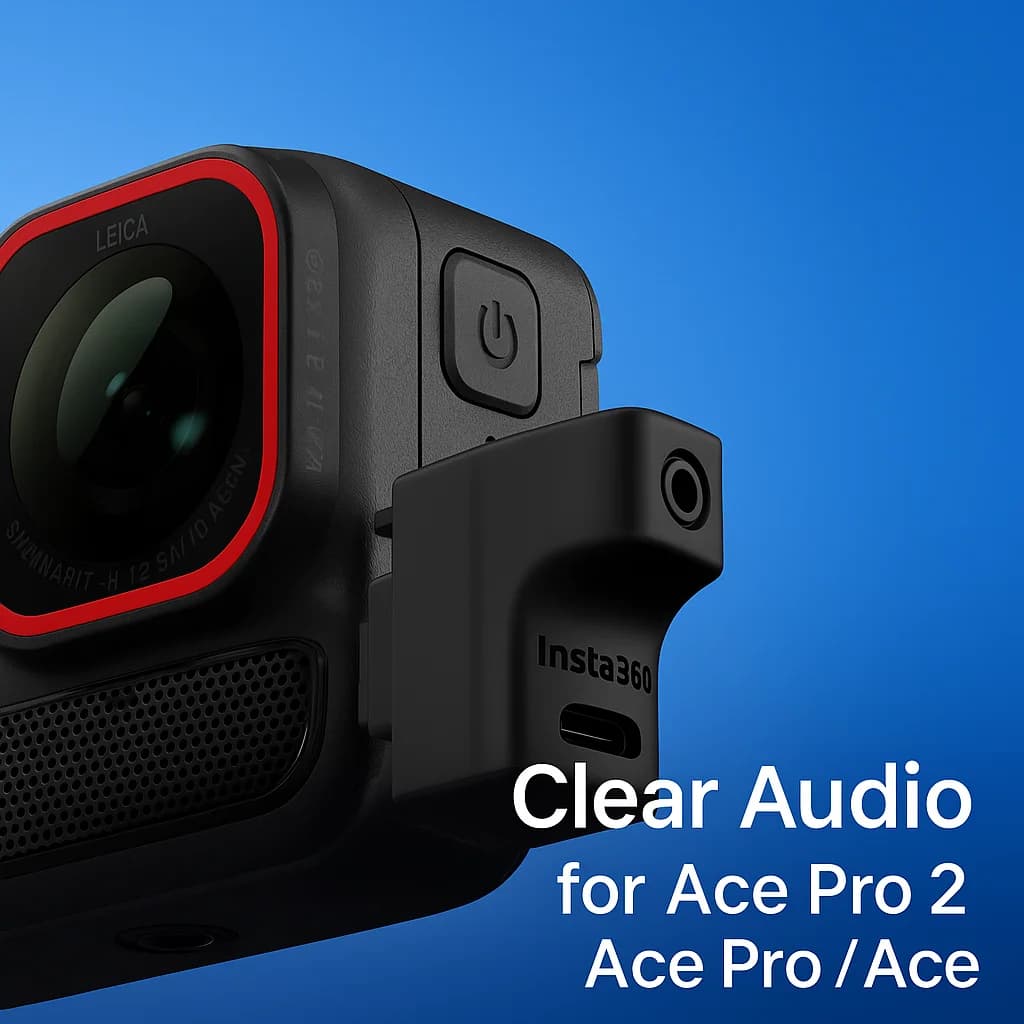Insta360 Ace Pro 2 / Ace | 3.5 mm audio jack and C type charging expansion for action cam
