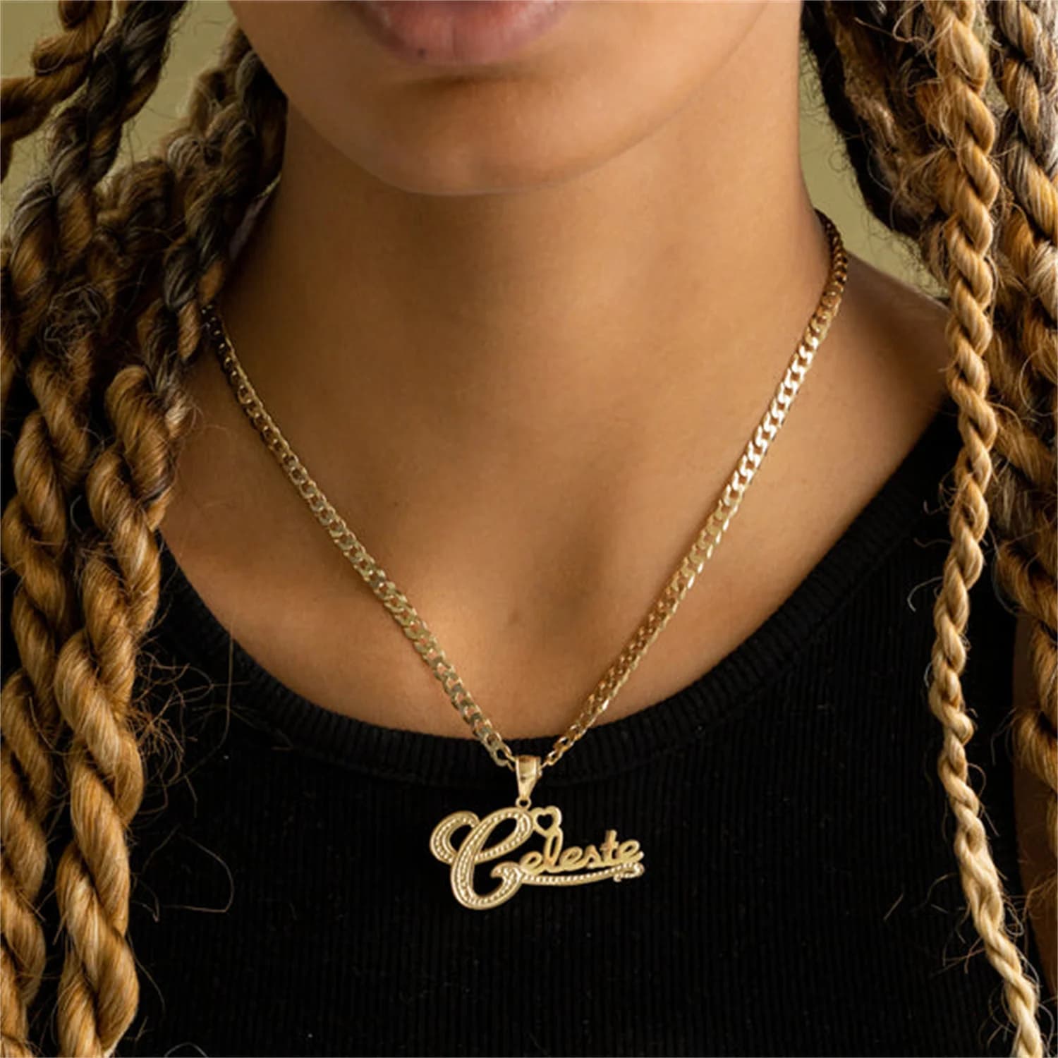 Collana con nome personalizzato a doppio strato per donna Girocollo con ciondolo elegante personalizzato placcato in oro Regalo di gioielli in acciaio inossidabile per lei