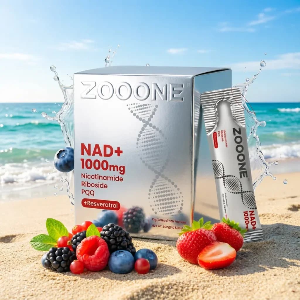 ZOOONE NR1000-NAD+ Berry Drink Mix, 30-Pack | Skin Aging Support, Energy & Focus Booster | Vitamin Healthcare Supplement