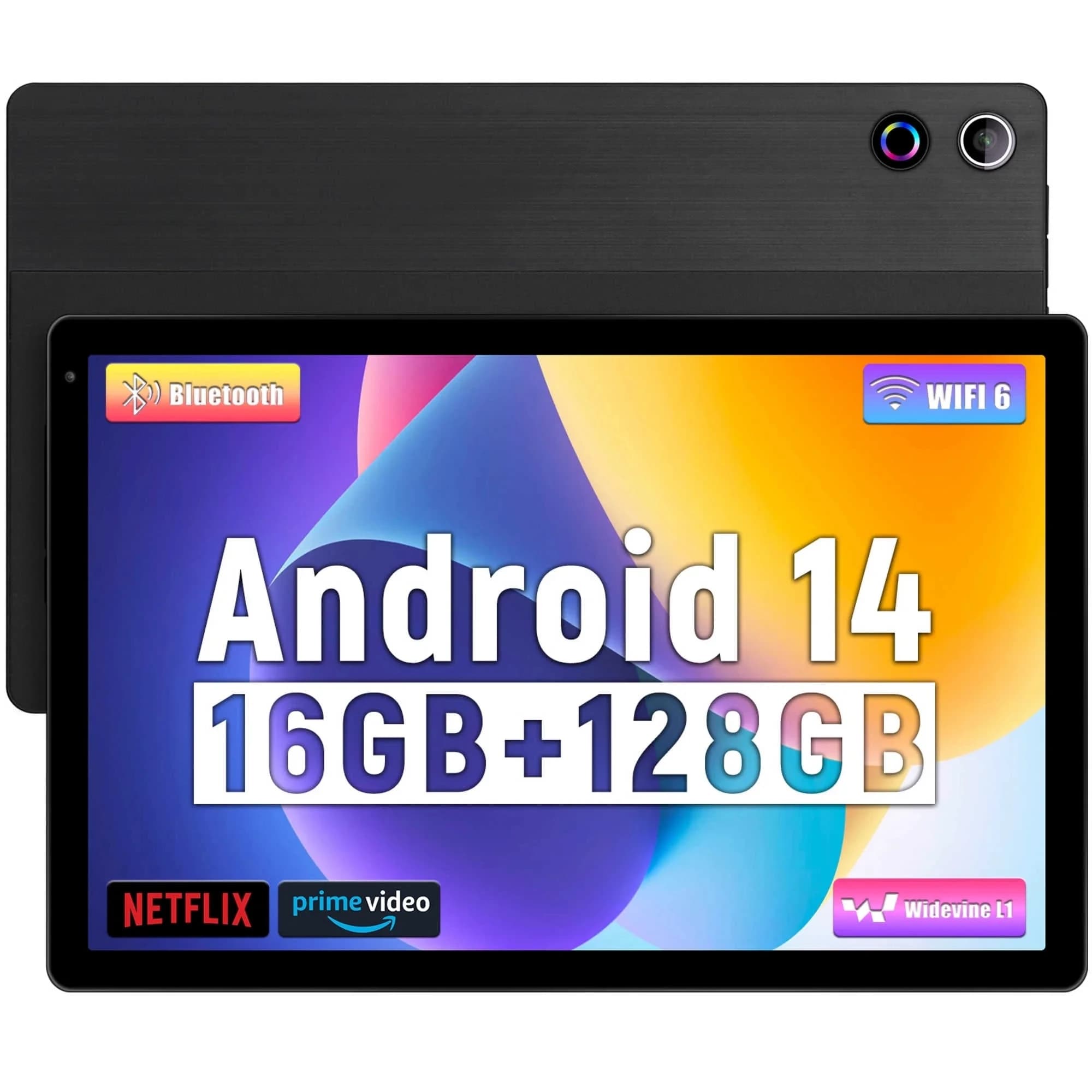 Tablet da 10 pollici Tavolette Android 14 16 GB RAM 128 GB ROM Scheda TF da 1 TB Espandibile Octa-Core Widevine L1 Face ID Wi-Fi Ricarica rapida
