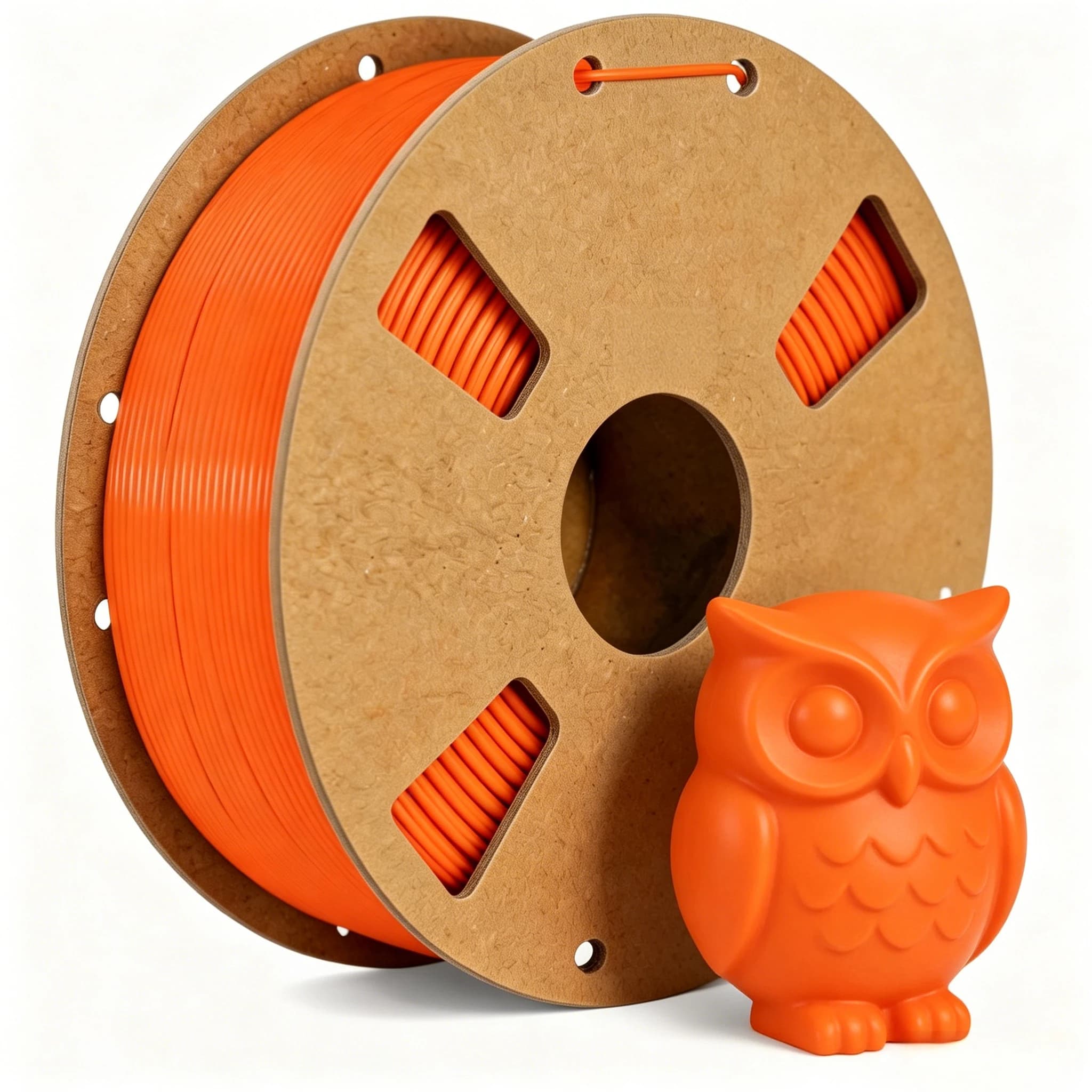 Filamento per Stampante 3D PLA+ 2.0 Aggiornato, 1.75mm, Arancione, Più Resistente, Avvolgimento Preciso, Bobina da 1KG per Progetti di Stampa Migliorati