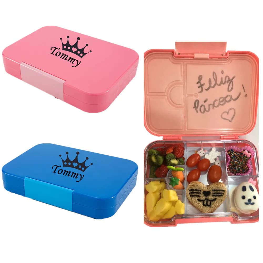 MIYOCAR personalizzato qualsiasi nome lunch box 6 scomparti regolabili dimensioni delle porzioni ideali senza BPA microonde lavastoviglie Food-Safe