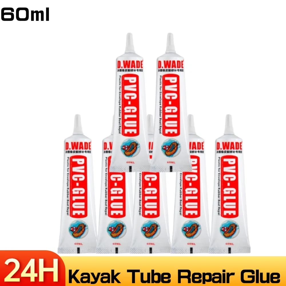 Colla Adesiva PVC 60ML per Riparazione Gommoni, Colla per Riparazione SUP, Tubi per Gommoni, Paddle Board, Kayak, 5/3/1 Pezzi