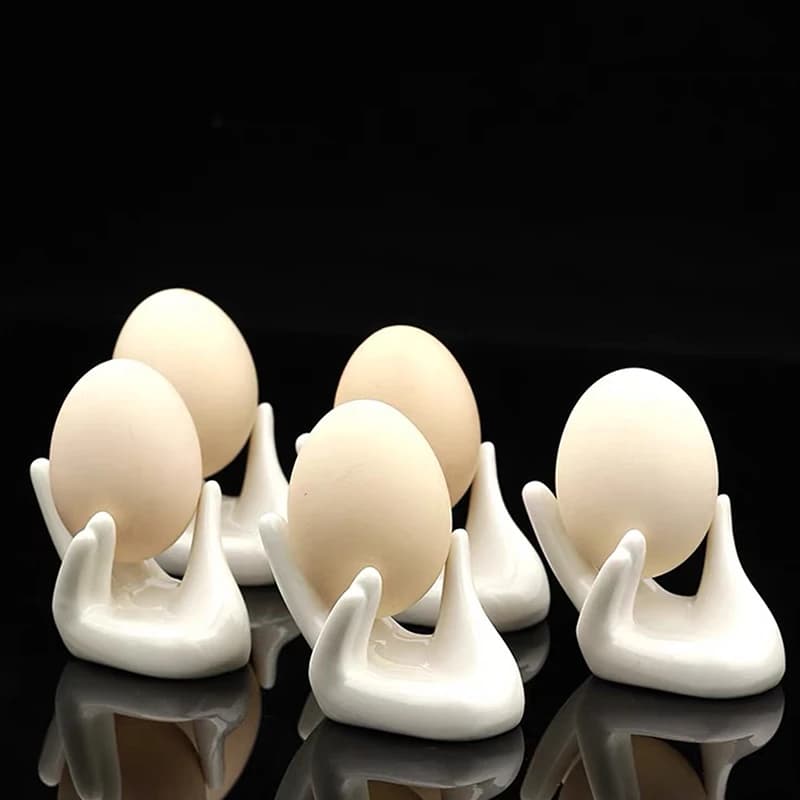 Palm Shape Gypsum Egg Holder Silicone Molds Ring Holder Epoxy Resin Egg Racks Cement Concrete Mold New 2024 Silicone Molds