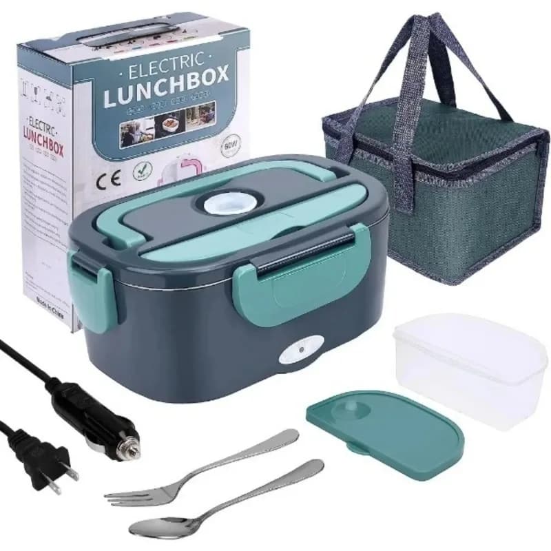 Scaldavivande Elettrico Portatile da 1.5L, 60W, per Auto e Casa, Contenitore per Pranzo a Prova di Perdite