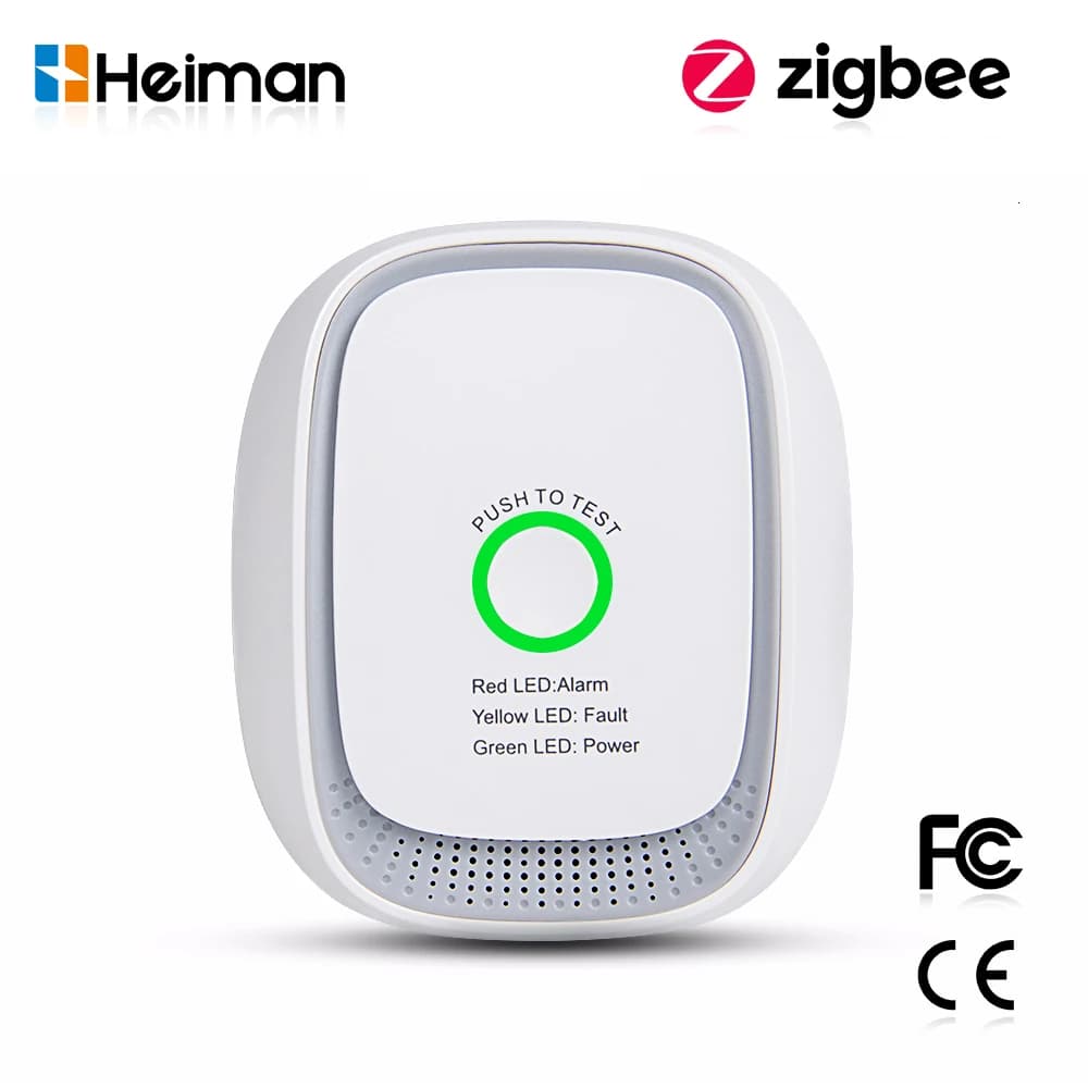 Sensore di Gas Combustibile Zigbee Standard HEIMAN – Rilevatore di Fughe di Gas Naturale e GPL per Allarme di Sicurezza Domestica Intelligente