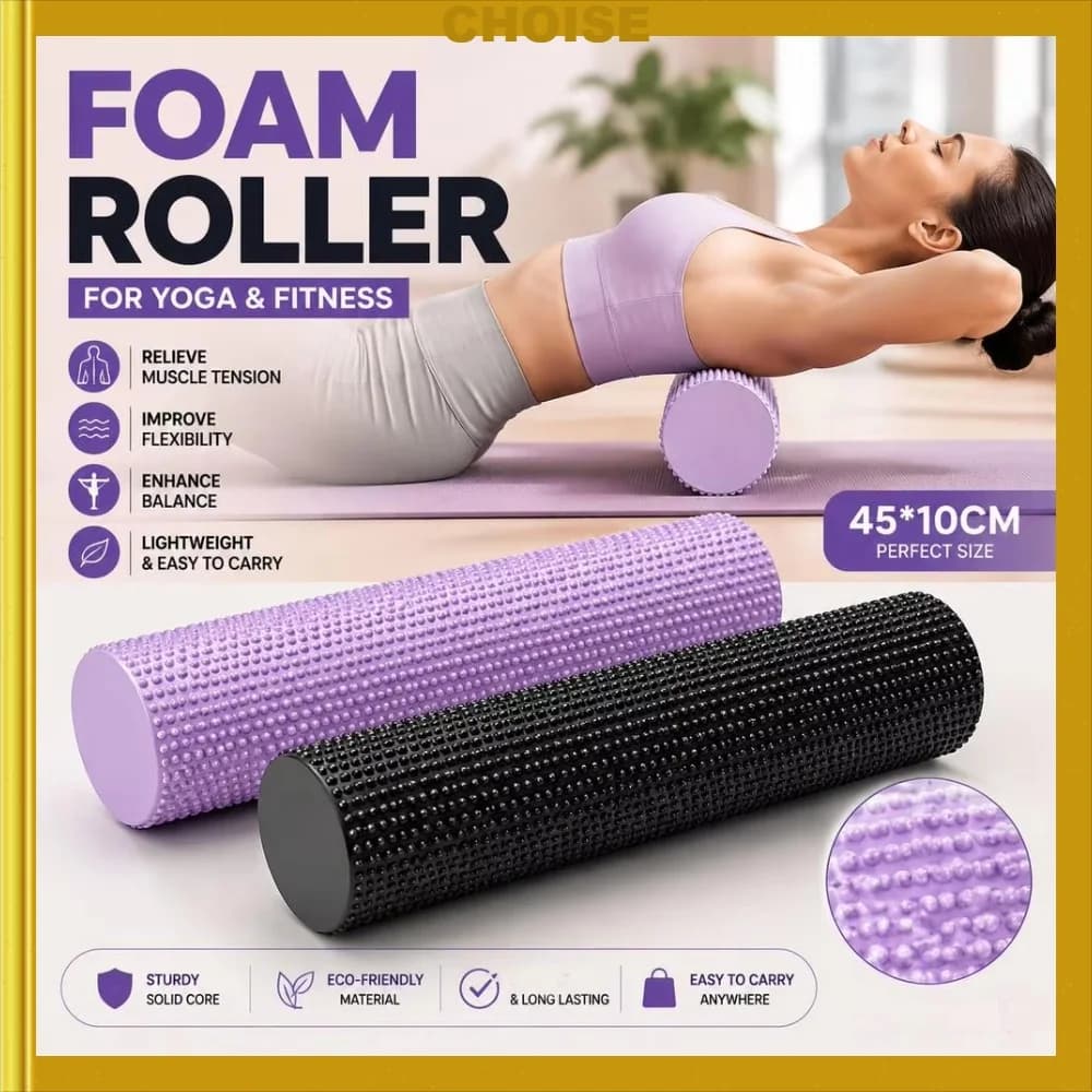 EVA Yoga schuim Roller Fitness weefsel spiermassage Roller Pilates lichaam oefeningen Roller voor achterbenen lichaam stretching