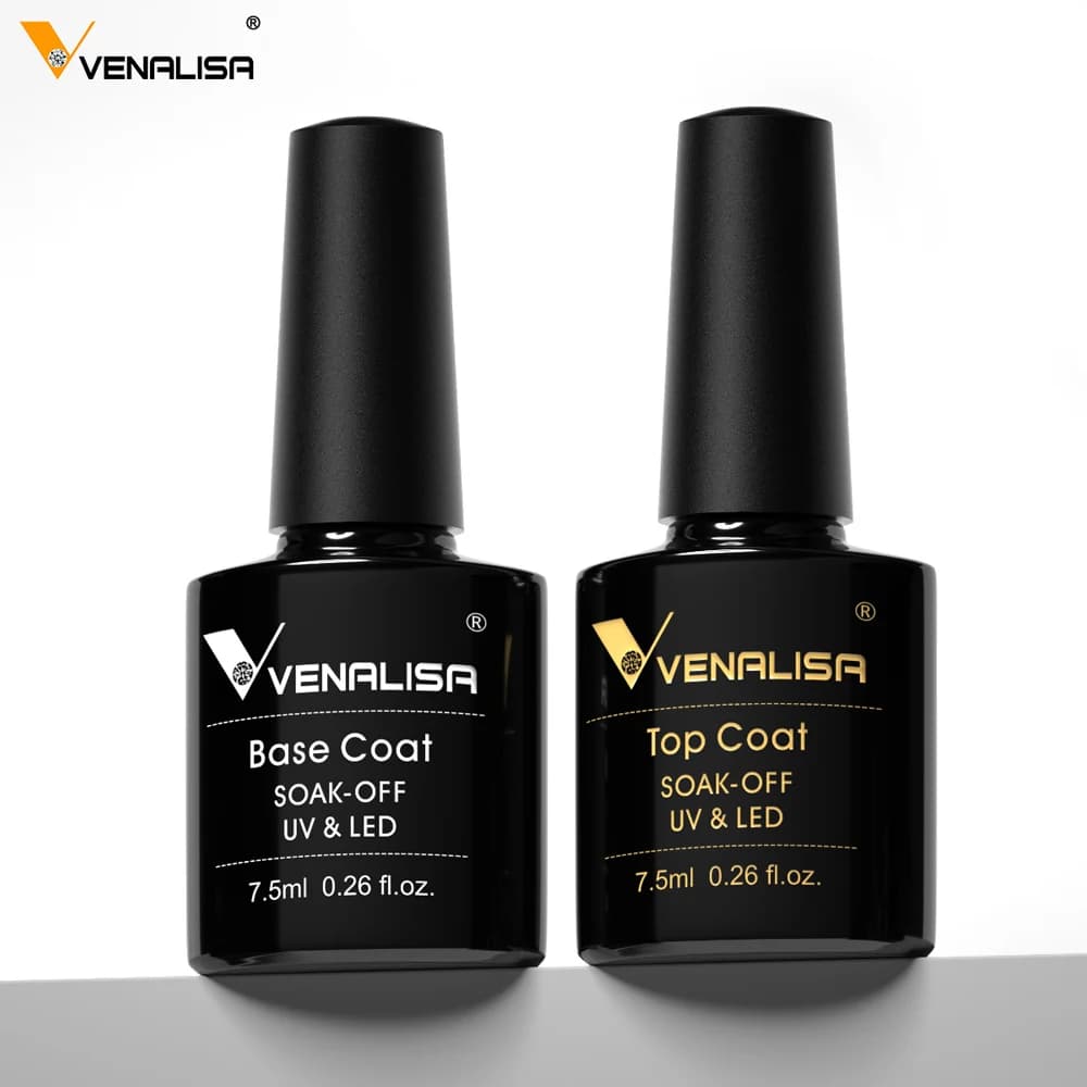 Set di Smalti Gel Venalisa con Base e Top Coat, Lunga Durata, UV LED, Senza Residui, Finitura Lucida, Kit per Manicure e Nail Art