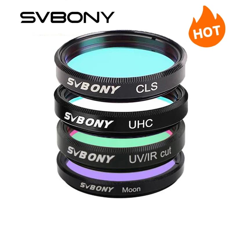 Filtro per telescopio Svbony 1,25''/2'' UHC+CLS+Luna+UV/IR Set di filtri per fotografia astronomica visiva del cielo profondo