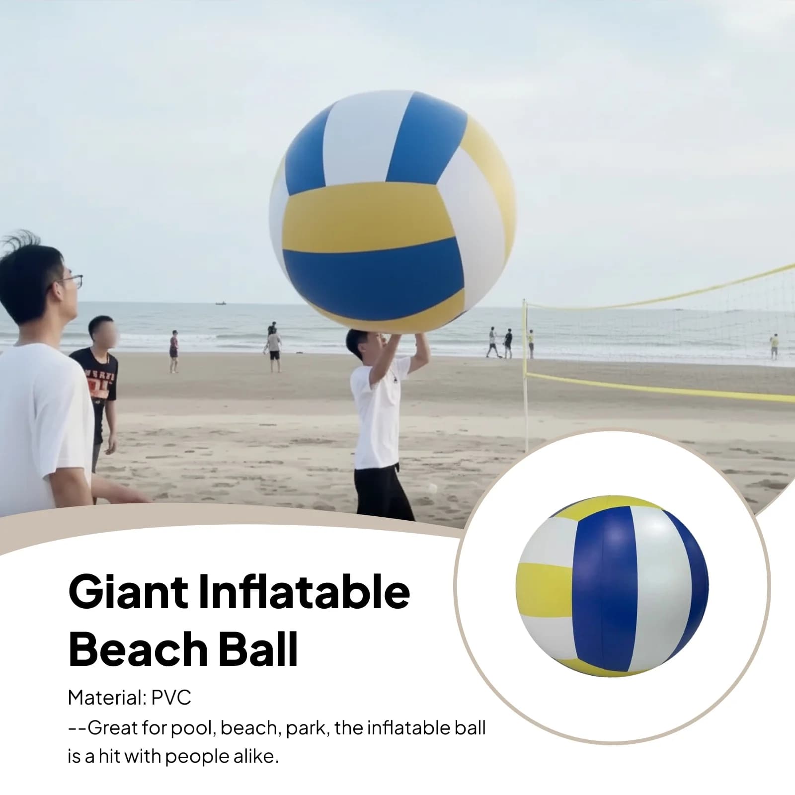 Inflatable Volleyball Outdoor Bomber Party Decoration Water Games Beach Ball Inflatable PVC Beach Ball Large Summer Party