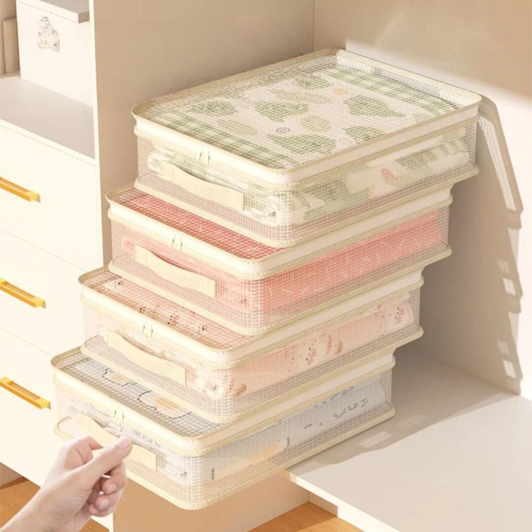 1 borsa portaoggetti in quattro pezzi per lenzuola domestiche, copripiumini, borsa per organizzare extra spessa