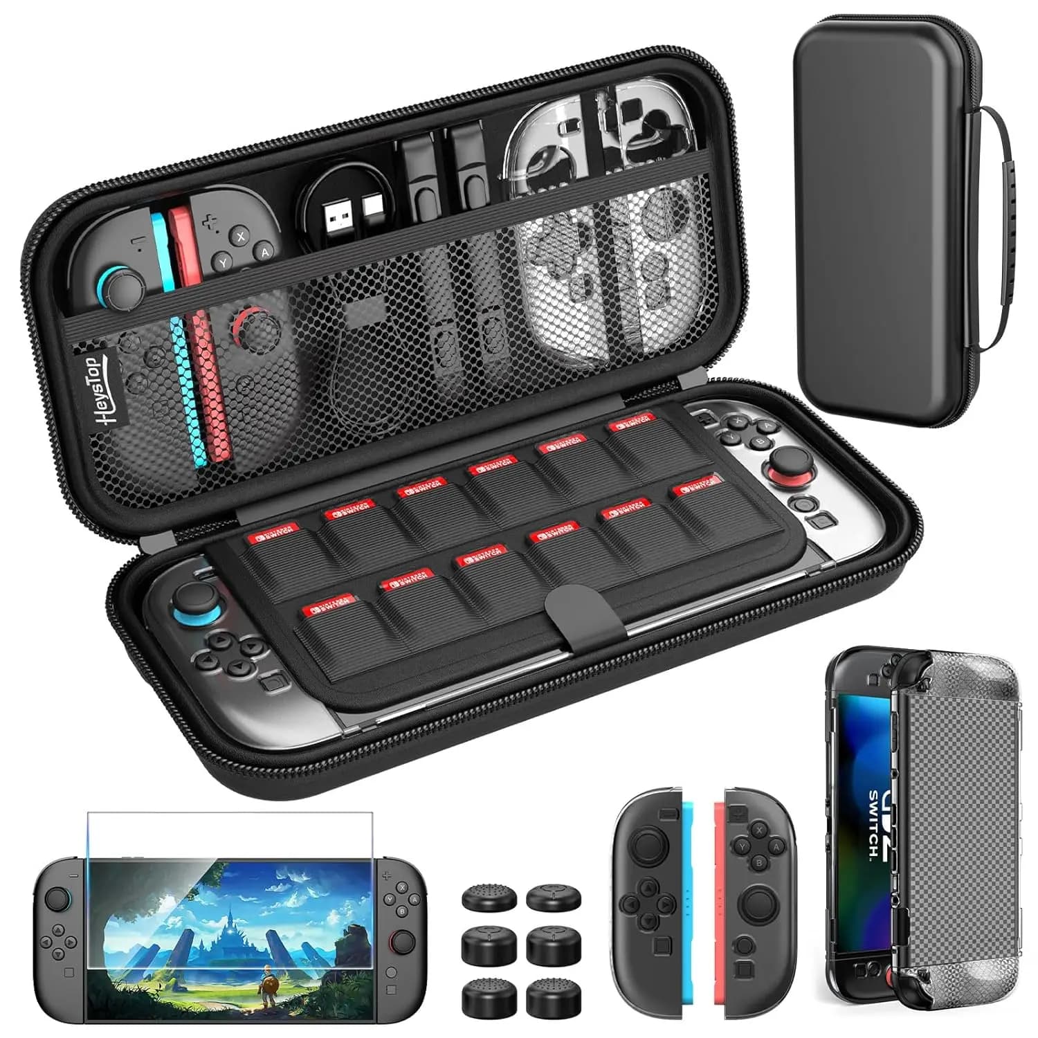 Custodia protettiva per Switch 2 Accessori Custodia per PC Switch 2 e custodia protettiva con impugnatura in TPU per controller JoyCon Switch 2
