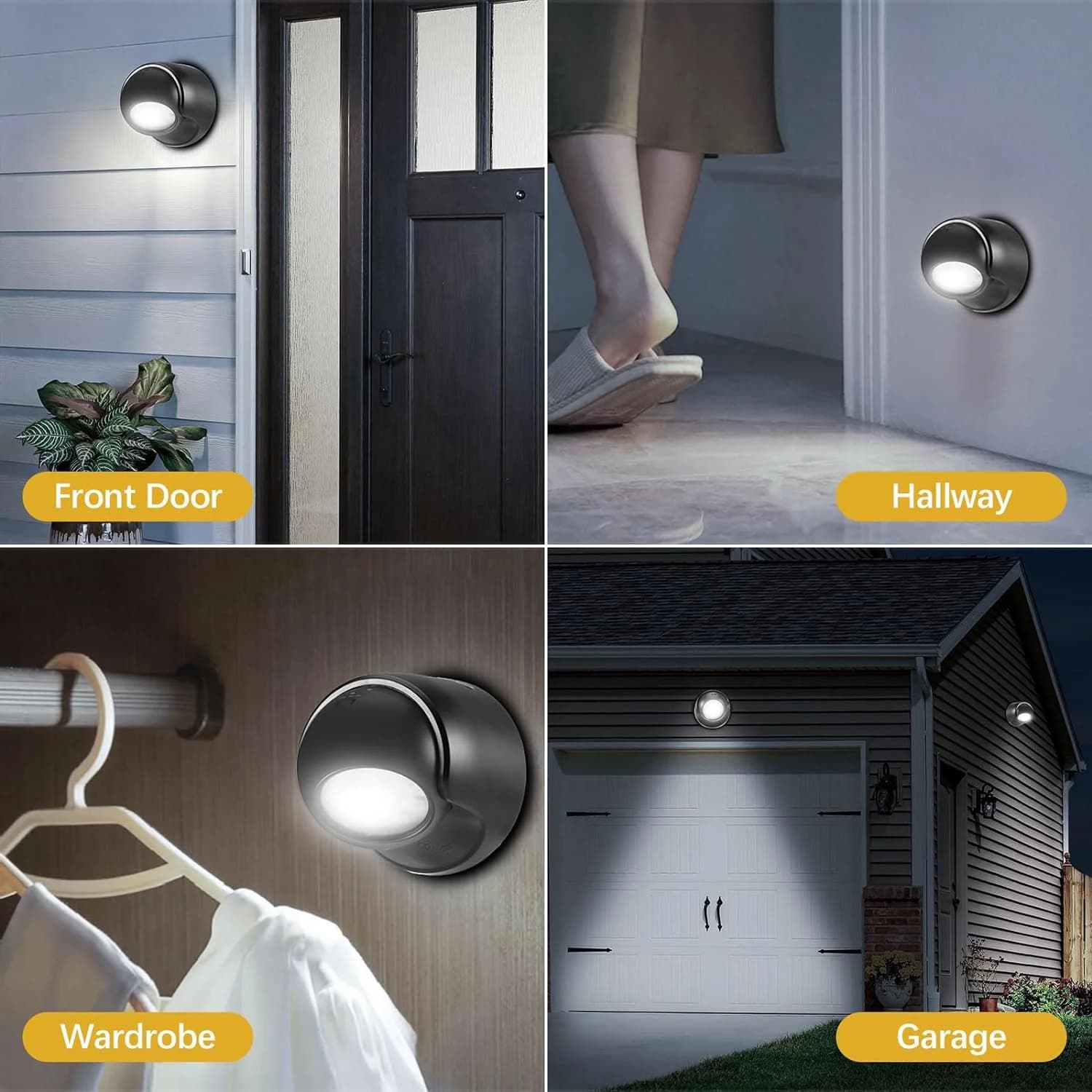 PIR Motion Sensor 360° Battery Operated Night Light Garden Motion Sensor Security Led Light Lamp For Emergency